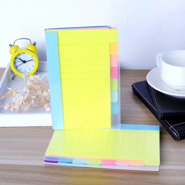 Vanpad 2 Pack Office Supplies Divider Sticky Notes TabsSchool Supplies Tabbed SelfStick Lined Note Pad 4 x 6 Inches 64 Ruled Notes per Pack 2 Pack4