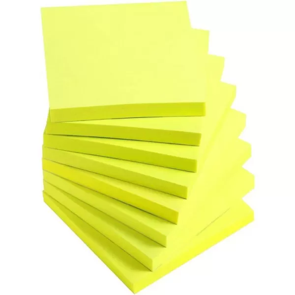 Sticky Notes 3x3 InchesLight Pink SelfStick Pads Easy to Post for Home Office Notebook 8 PadsPackBright Yellow