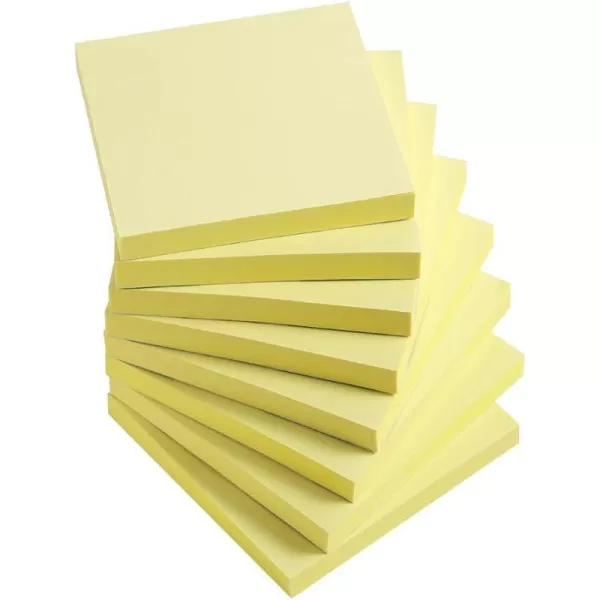 Sticky Notes 3x3 InchesLight Pink SelfStick Pads Easy to Post for Home Office Notebook 8 PadsPackLight Yellow