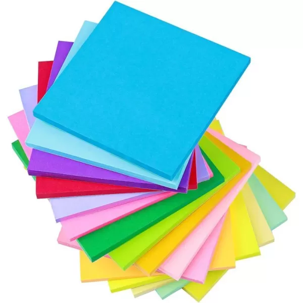 Vanpad 16 Pack Sticky Notes 3x3 InchesBright Colors SelfStick Pads Easy to Post for Home Office Notebook16 Pack