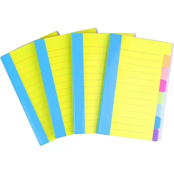 Vanpad 2 Pack Office Supplies Divider Sticky Notes TabsSchool Supplies Tabbed SelfStick Lined Note Pad 4 x 6 Inches 64 Ruled Notes per Pack 2 Pack4