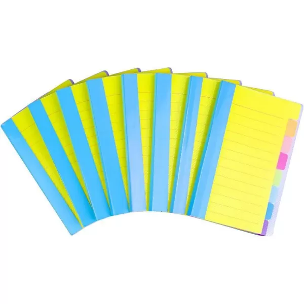 Vanpad 2 Pack Office Supplies Divider Sticky Notes TabsSchool Supplies Tabbed SelfStick Lined Note Pad 4 x 6 Inches 64 Ruled Notes per Pack 2 Pack8