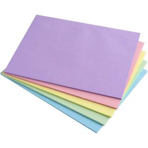 imageVanpad Lined Sticky Notes 6X8 in Pastel Ruled Post Stickies Super Sticking Power Memo Pads Strong Adhesive 5 PadsPack 28 Sheetspad6x8 Pastel