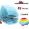 imageLined Sticky Notes 3x3 in Bright Ruled Stickies Colorful Super Sticking Power Memo Pads 82 Sheetspad 8 PadsPackBright