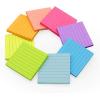imageLined Sticky Notes 3x3 in Bright Ruled Stickies Colorful Super Sticking Power Memo Pads 82 Sheetspad 8 PadsPackBright