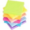 imageLined Sticky Notes 3x3 in Bright Ruled Stickies Colorful Super Sticking Power Memo Pads 82 Sheetspad 8 PadsPackBright