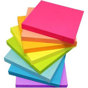 imageSticky Notes 3x3 InchesBright Colors SelfStick Pads Easy to Stick for Home Office Notebook 82 Sheetspad48