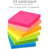 imageVanpad 24 Pack Sticky Notes 2x2 in Pastel Post Stickies Super Sticking Power Memo Pads Strong Adhesive 64 Sheetspad2x2 Bright