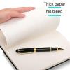 imageVanpad Hardcover Lined Journal 83quot x 55quot Sturdy Classic A5 Writing Notebook Ruled Medium Smooth Note Book Flat 100 gsm Thick Paper No Bleed Leather Cover with Bookmarks and Inner Pockets Black