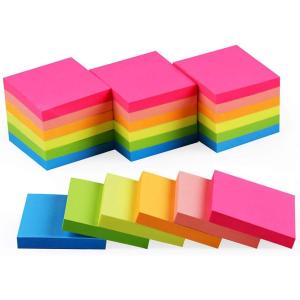 imageVanpad 24 Pack Sticky Notes 2x2 in Pastel Post Stickies Super Sticking Power Memo Pads Strong Adhesive 64 Sheetspad2x2 Bright