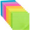 image12 Pads Lined Sticky Notes 4x4 in 6 Bright Colors SelfStick Note Pads Strong Adhesive 47 SheetsPad36