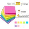 image56 Pads Sticky Notes Bulk 3x3 in Post Bright Stickies Colorful Super Sticking Power Memo Pads Strong Adhesive28