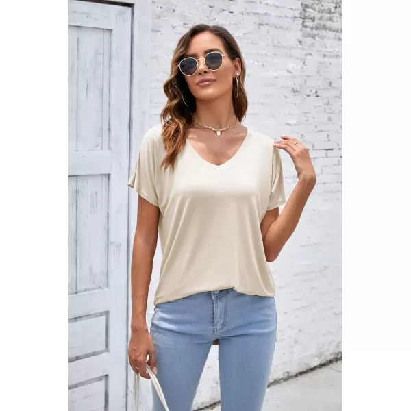 Herou Casual Summer Short Sleeve High Low Loose T Shirt Basic Tees Tops for WomenZoyster