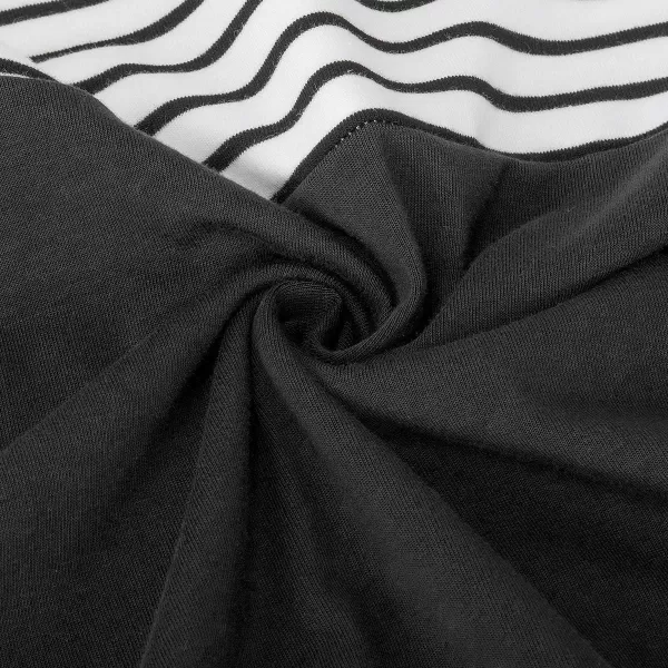 Herou Women Black and White Striped Dress Sleeveless ALine Black White Striped Black XLargeHerou Women Black and White Striped Dress Sleeveless ALine Black White Striped Black XLarge