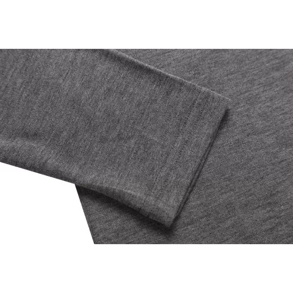 Herou Women Long Sleeve Crop Top Turtleneck Soft Lightweight Basic Slim Fit Tops2gray