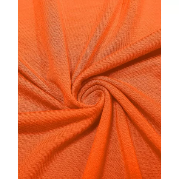 Herou Women Long Sleeve Crop Top Turtleneck Soft Lightweight Basic Slim Fit Tops2orange