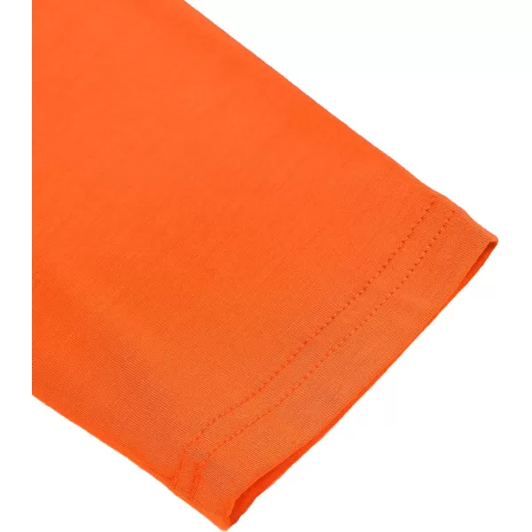 Herou Women Long Sleeve Crop Top Turtleneck Soft Lightweight Basic Slim Fit Tops2orange