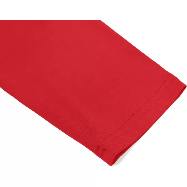 Herou Women Long Sleeve Crop Top Turtleneck Soft Lightweight Basic Slim Fit TopsBright Red