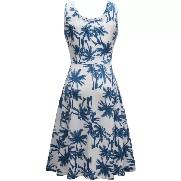 Herou Women Summer Casual Floral Sleeveless ALine Sun Dresses Flower18 LargeHerou Women Summer Casual Floral Sleeveless ALine Sun Dresses Flower18 Large