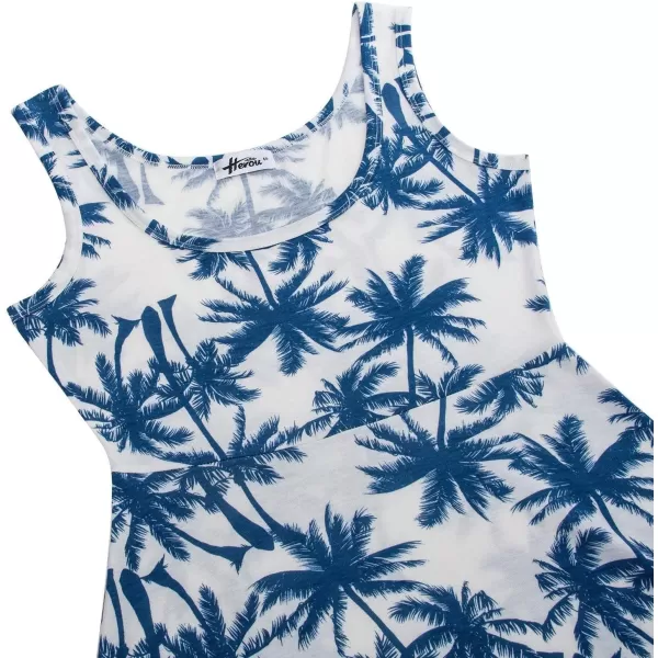 Herou Women Summer Casual Floral Sleeveless ALine Sun Dresses Flower18 LargeHerou Women Summer Casual Floral Sleeveless ALine Sun Dresses Flower18 Large