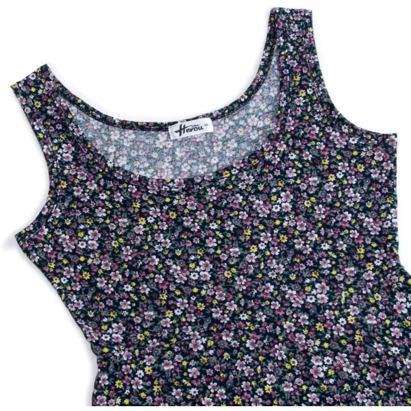Herou Women Summer Casual Floral Sleeveless ALine Sun Dresses Flower5 MediumHerou Women Summer Casual Floral Sleeveless ALine Sun Dresses Flower5 Medium