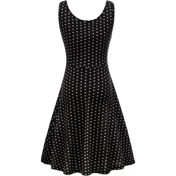 Herou Women Summer Casual Floral Sleeveless ALine Sun Dresses FlowerA LargeHerou Women Summer Casual Floral Sleeveless ALine Sun Dresses FlowerA Large