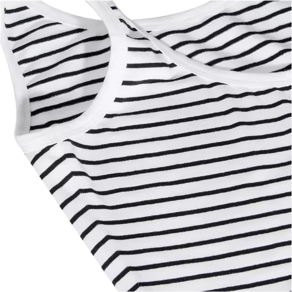 Herou Women Summer Casual Stitching Sleeveless ALine Sun Dresses Black White Striped Acidblue XLargeHerou Women Summer Casual Stitching Sleeveless ALine Sun Dresses Black White Striped Acidblue XLarge