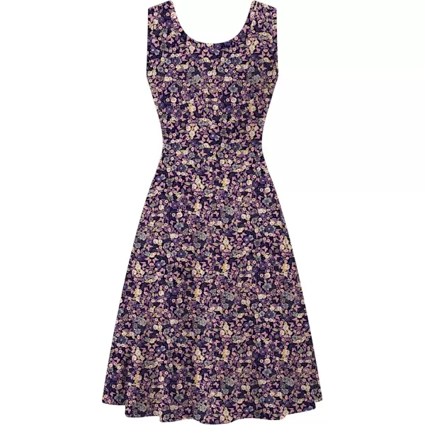 Herou Women Summer Slim Sleeveless Scoop Neck ALine Flare Sun DressesAfloral28