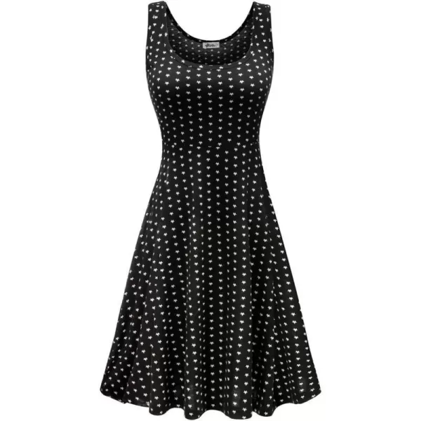 Herou Women Summer Casual Floral Sleeveless ALine Sun Dresses FlowerA LargeHerou Women Summer Casual Floral Sleeveless ALine Sun Dresses FlowerA Large