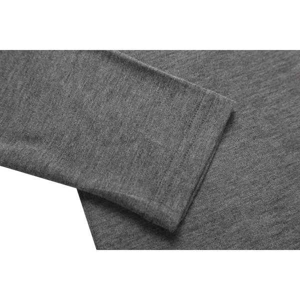 Herou Womens Long Sleeve Turtleneck Slim Fitted Lightweight Casual Active Layer Tops Shirts00grey