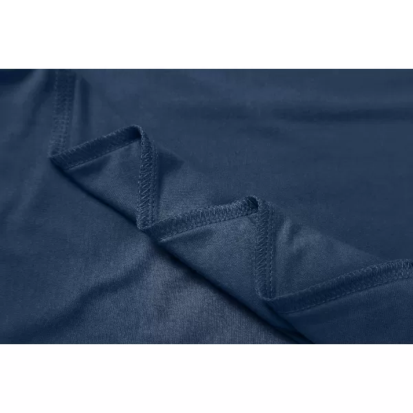 Herou Womens Long Sleeve Turtleneck Slim Fitted Lightweight Casual Active Layer Tops Shirts01beja Blue