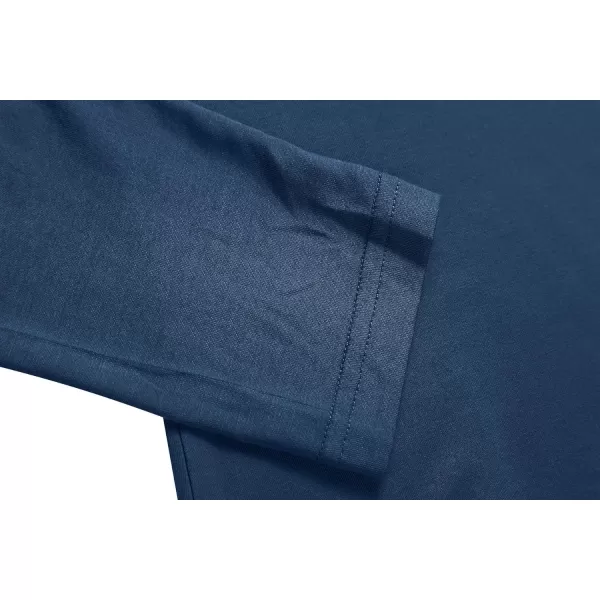 Herou Womens Long Sleeve Turtleneck Slim Fitted Lightweight Casual Active Layer Tops Shirts01beja Blue