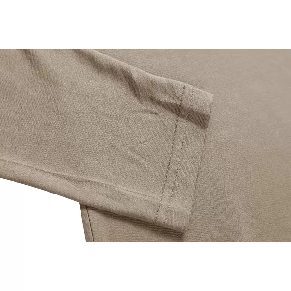 Herou Womens Long Sleeve Turtleneck Slim Fitted Lightweight Casual Active Layer Tops Shirts01light Coffee
