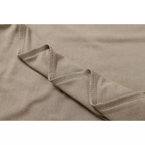 Herou Womens Long Sleeve Turtleneck Slim Fitted Lightweight Casual Active Layer Tops Shirts01light Coffee