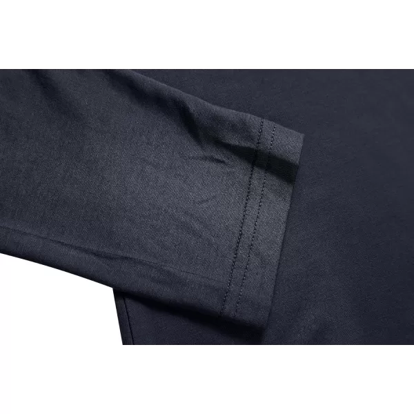 Herou Womens Long Sleeve Turtleneck Slim Fitted Lightweight Casual Active Layer Tops Shirts01navy Blue