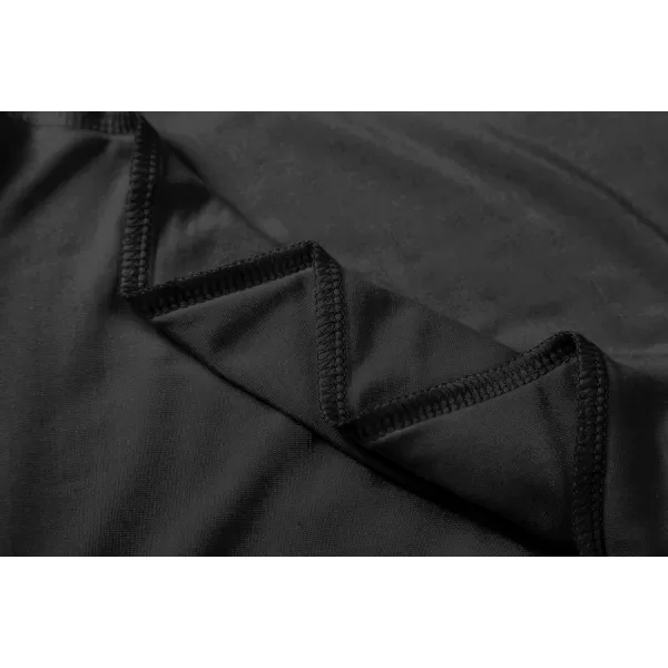Herou Womens Long Sleeve Turtleneck Slim Fitted Lightweight Casual Active Layer Tops Shirts0black