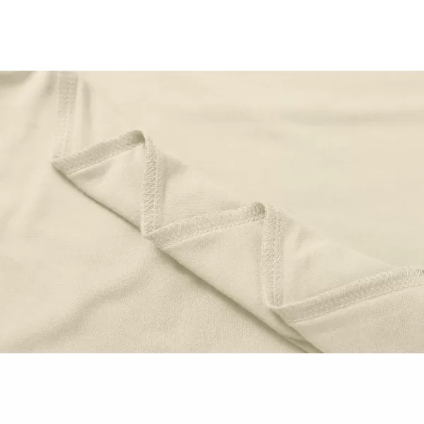 Herou Womens Long Sleeve Turtleneck Slim Fitted Lightweight Casual Active Layer Tops ShirtsApricot