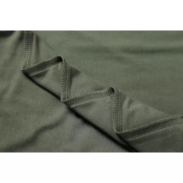 Herou Womens Long Sleeve Turtleneck Slim Fitted Lightweight Casual Active Layer Tops ShirtsArmy Green