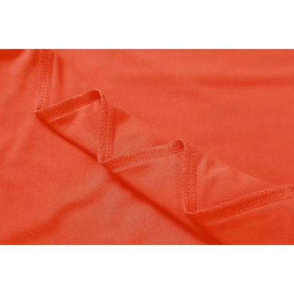 Herou Womens Long Sleeve Turtleneck Slim Fitted Lightweight Casual Active Layer Tops ShirtsOrange
