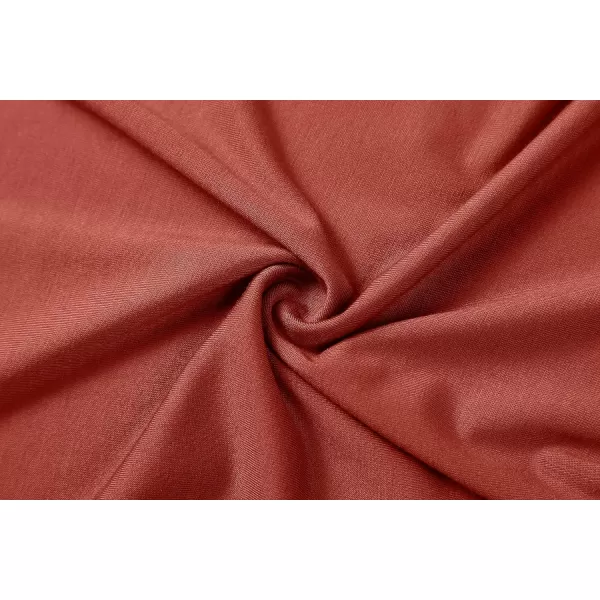 Herou Womens Long Sleeve Turtleneck Slim Fitted Lightweight Casual Active Layer Tops ShirtsRusty Red
