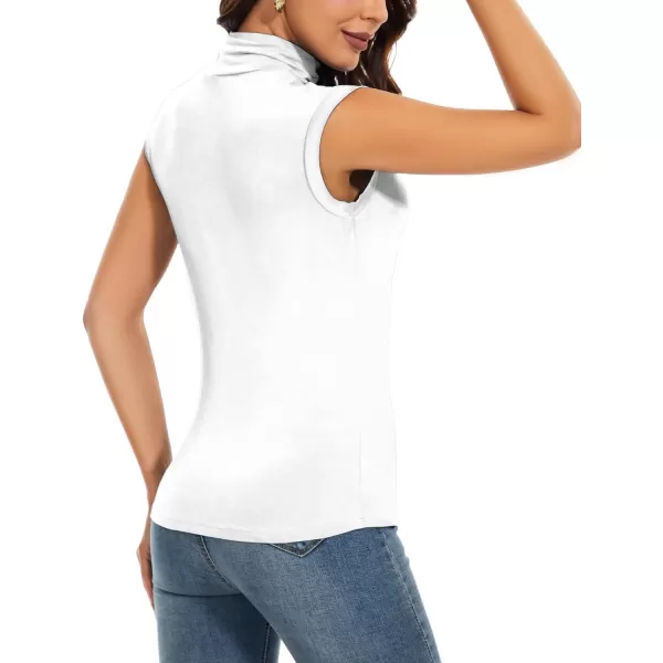 Herou Womens Long Sleeve Turtleneck Slim Fitted Lightweight Casual Active Layer Tops ShirtsZwhite