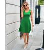 imageHerou Summer Beach Floral Dresses for Women A line Sleeveless Wide Strap High Waist Midi Tank Dress01green
