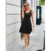 imageHerou Summer Beach Floral Dresses for Women A line Sleeveless Wide Strap High Waist Midi Tank Dress0black