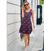 imageHerou Summer Beach Floral Dresses for Women A line Sleeveless Wide Strap High Waist Midi Tank DressFlower10b