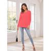 imageHerou Womens Casual Long Sleeve T Shirt Crewneck With Side Split Fall Pullover Loose Tunic Sweater TopsDusty Rose