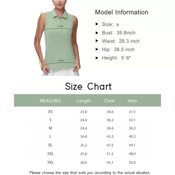 THE GYM PEOPLE Womens Sleeveless Tennis Polo Shirts Collared Slim Fit Breathable Workout Golf Tank TopsLight Green