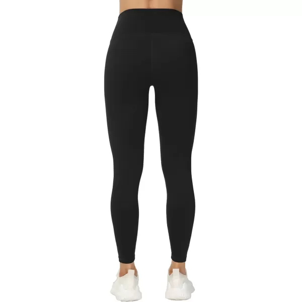 THE GYM PEOPLE Womens V Cross Waist Yoga Leggings with High Waisted Tummy ControlBlack