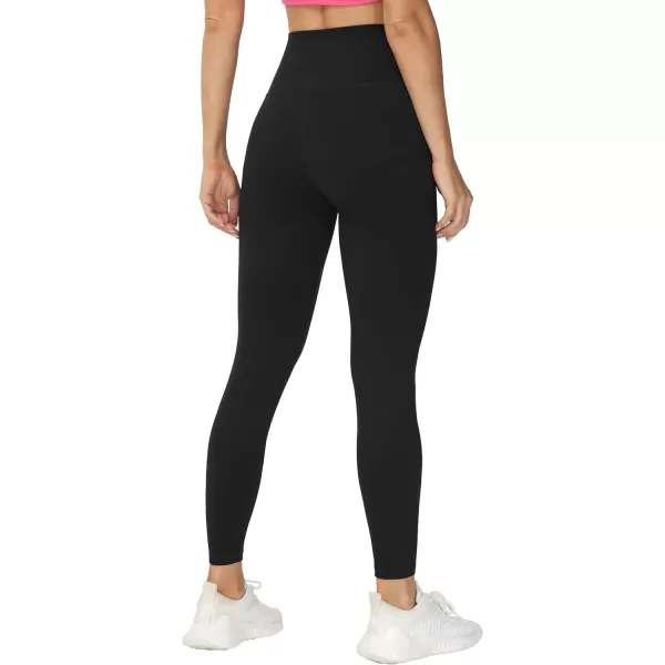 THE GYM PEOPLE Womens V Cross Waist Yoga Leggings with High Waisted Tummy ControlBlack