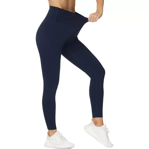 THE GYM PEOPLE Womens V Cross Waist Yoga Leggings with High Waisted Tummy ControlBlue