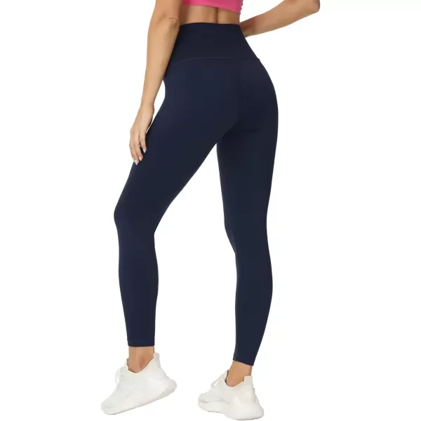 THE GYM PEOPLE Womens V Cross Waist Yoga Leggings with High Waisted Tummy ControlBlue
